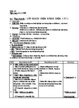 Giáo án Công nghệ 9 tiết 16 Thực hành Lắp mạch điện bảng điện (t.t)